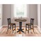 International Concepts 36 in. Solid Wood Round Extension Dining Table with 2 Counter Height Stools in Hickory/Washed Coal K45-36RXT-23B-S102-2 - alternate 2